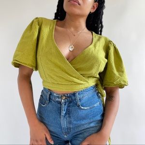 Lisa Says Gah Maria Wrap Top